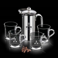 26 Oz. French Coffee Press w/ 4 Giovanni Mugs